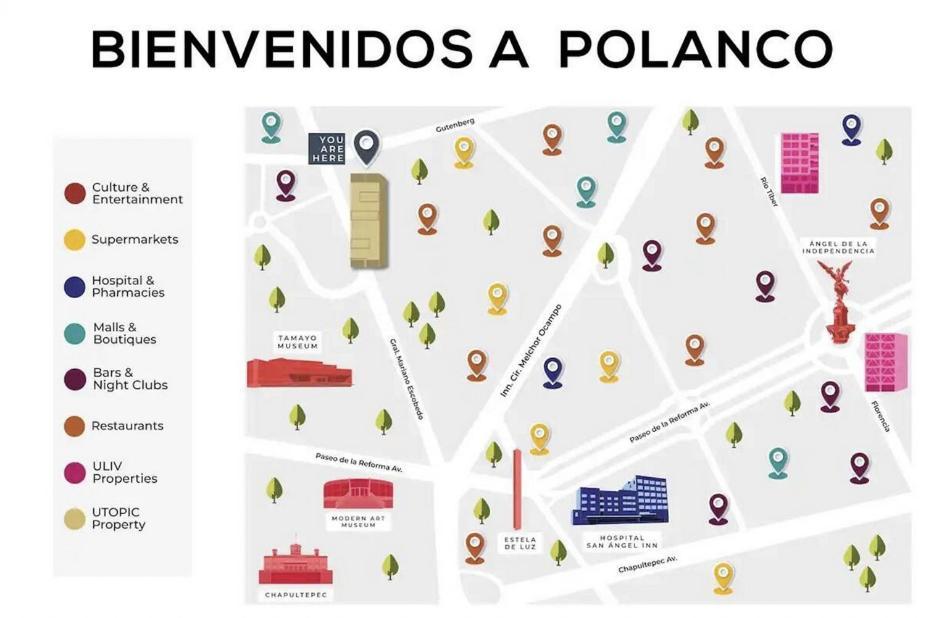 Hotel Pm Polanco Kota Meksiko Bagian luar foto